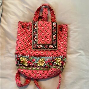 Vera Bradley vintage Pink Pansy retired Floral Pink Quilted Women's Bag